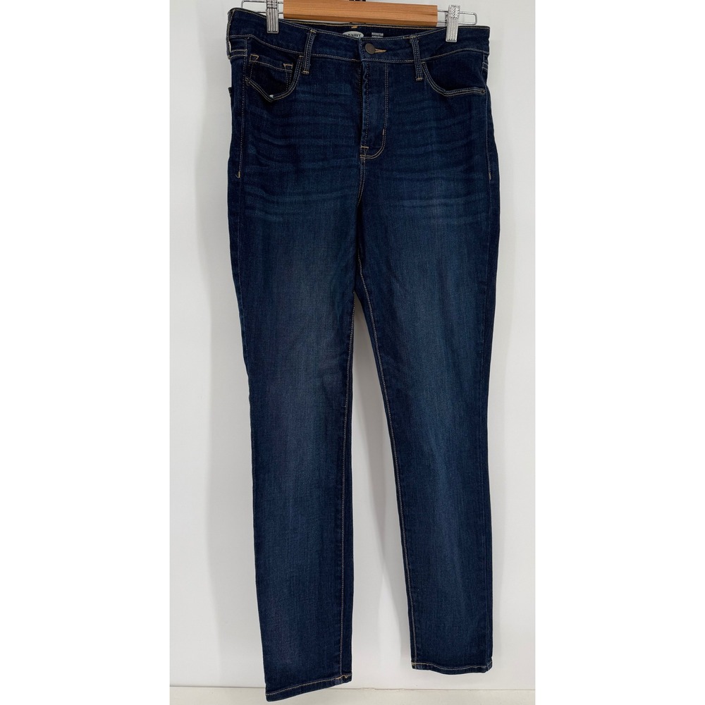 Old Navy Rockstar Super Skinny High Rise Dark Wash Jeans‎ Slim Pockets Sz  12